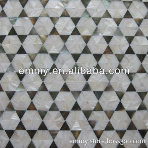Black lip mother of pearl and freshwater river shell mosaic tiles
